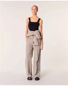Женские прямые брюки классического кроя, серый Maje
