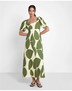 Платье из натуральных волокон с принтом, зеленый Trucco