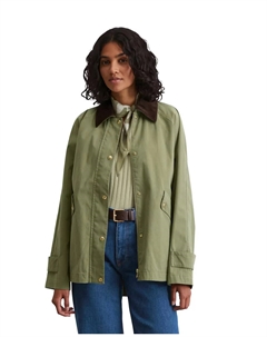 Женская свободная куртка из парусины с вельветовым воротником, зеленый Marc o'polo