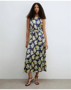 Платье-халтер с пуговицами, темно-синий Сфера