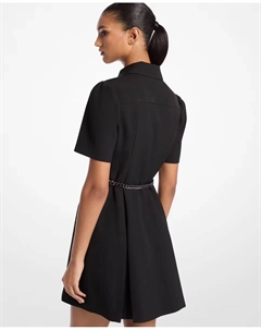 Платье с коротким рукавом и плиссированной юбкой, черный Michael michael kors