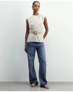 Топ Cuerpo fluido pliegues, бежевый Сфера