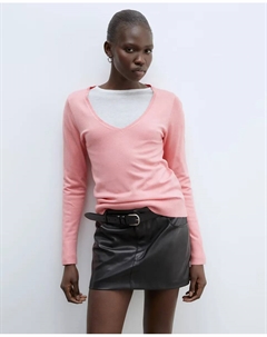 Кофта гладкой вязки, розовый Сфера