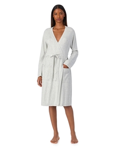 Женский халат из вискозы и полиэстера, светло-серый Dkny