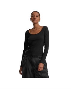 Лонгслив Wide Neck, черный Urban classics