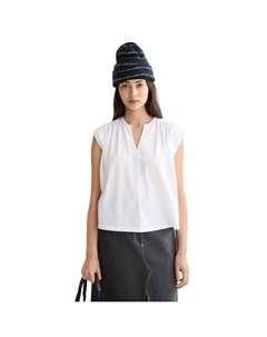 Блузка с коротким рукавом Drapey V, белый Scotch&soda