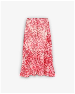 Юбка миди с застежкой-молнией, красный/белый Scalpers