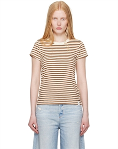 Футболка с полосками в стиле слэб, коричневый Rag & bone