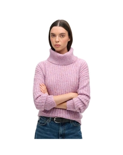 Свитер Brushed Rib Slouch Nk high neck, розовый Superdry