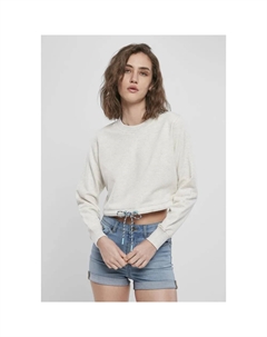 Лонгслив Crop Top Oversized Cropped Crewneck, серый Urban classics