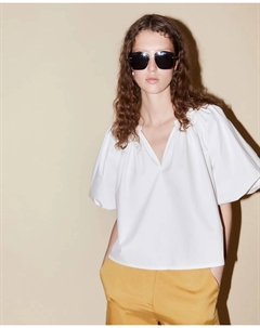 Топ поплин, белый Сфера