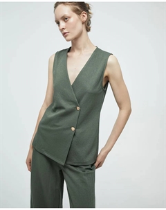 Льняной жилет, цвет Kaki Сфера