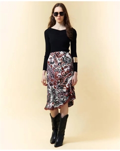 Юбка с принтом, фиолетовый Сфера