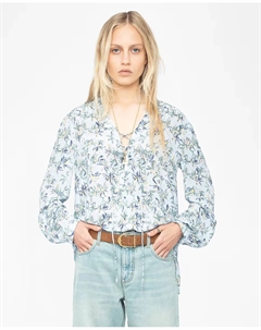 Женская блузка Tamela с принтом, светло-голубой Zadig&voltaire