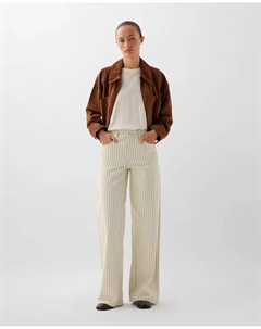 Женские широкие брюки с высокой талией, бежевый Scalpers