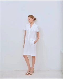 Сафари-платье с карманами, белый Lasserre