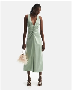 Платье вечернее из сатина, светло-зеленый Сфера