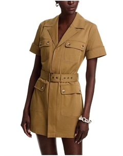 Сафари-платье с поясом, коричневый/бежевый Frame