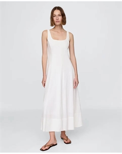 Длинное платье на бретелях, белый Gap