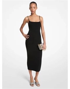 Миди-платье с цепочными бретелями, черный Michael michael kors