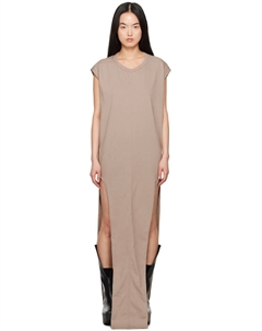 Голливудское платье макси с наконечником стрелы, цвет flesh Rick owens