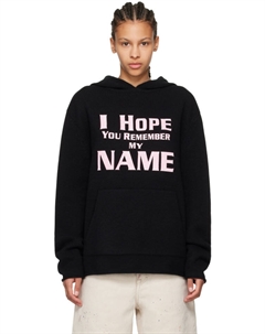 Худи "I hope you remember my name", черный We11done