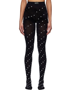 Леггинсы с ажурными вставками, черный We11done