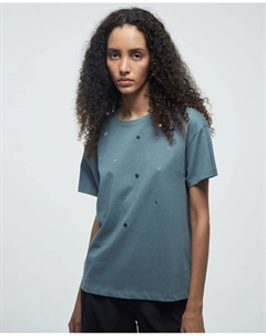 Футболка с кристаллами, зеленый Сфера