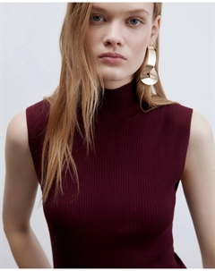 Топ без рукавов, бордовый Сфера