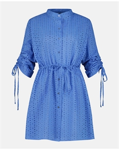 Хлопковый кафтан на пуговицах, темно-синий Palmacea