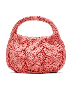 Маленькая сумка с кабельной вязкой, цвет bubblegum Jw anderson