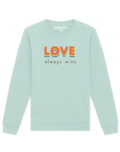 Толстовка Love always wins, лазурный Watapparel