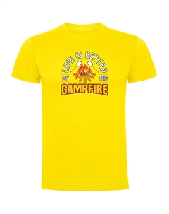 Футболка с коротким рукавом Better By The Campfire, желтый Kruskis