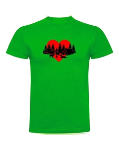 Футболка с коротким рукавом Camping Dogs, зеленый Kruskis