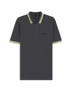 Поло с коротким рукавом Paddy, серый Boss