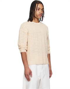 Хлопковый вязаный свитер крючком, цвет natural Coor