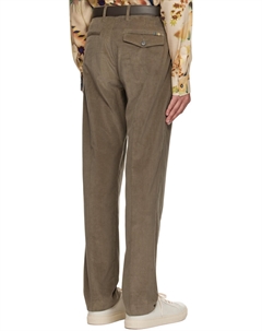 Брюки из вельвета с защипами и сужением, цвет fawn Paul smith