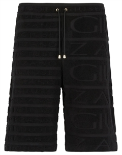 Махровые шорты-бермуды с логотипом, черный Giuseppe zanotti
