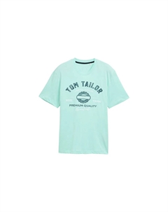 Футболка с коротким рукавом 1037735 Logo, зеленый Tom tailor