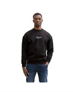 Толстовка Relaxed Printed, черный Tom tailor