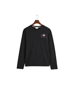 Лонгслив Reg Medium Archive Shield, черный Gant