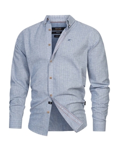 Рубашка на пуговицах классического кроя Terra, синий Indicode jeans