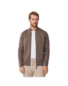 Свитер Milano full zip, коричневый Hackett