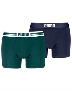 Боксеры 2 шт Everyday Placed Logo boxers 2 units, зеленый Puma