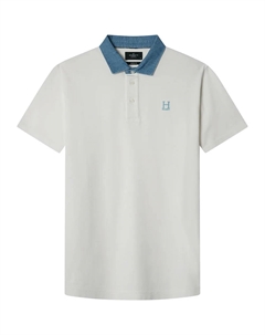 Поло с коротким рукавом Heritage Contrast, белый Hackett