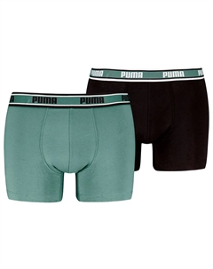 Боксеры 2 шт Logo Elastics boxers 2 units, зеленый Puma