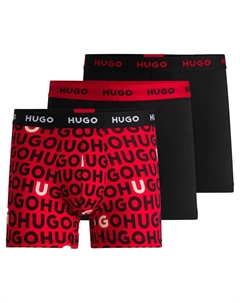 Боксеры 3 шт Design, красный Hugo