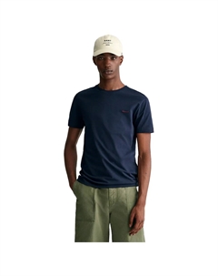 Футболка с коротким рукавом Contrast Logo, синий Gant