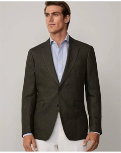 Классический мужской блейзер из 100% льна, цвет Caqui Hackett