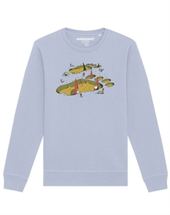 Толстовка Gnome Footprint, светло-синий Watapparel